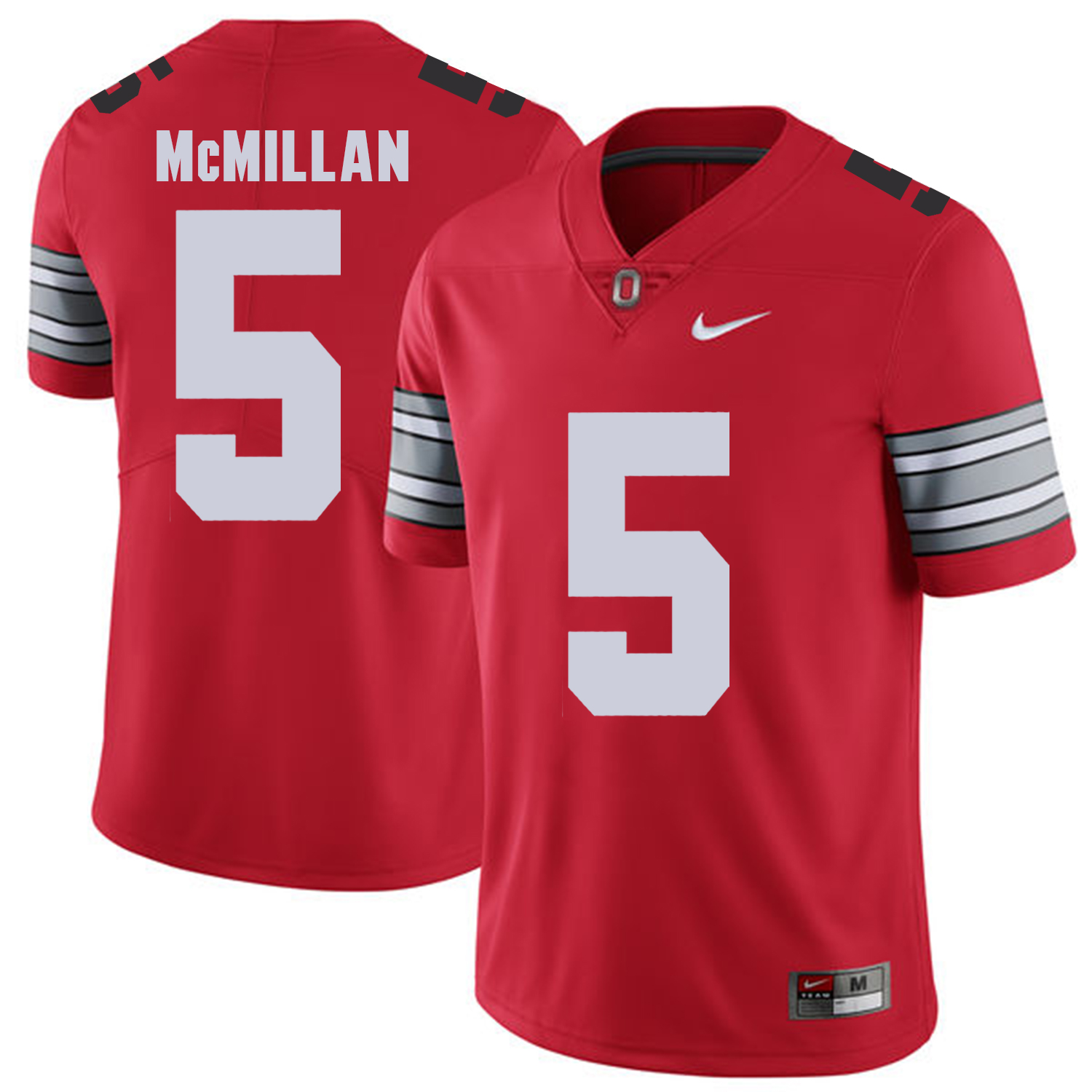 Men Ohio State 5 Mcmillan Red Customized NCAA Jerseys